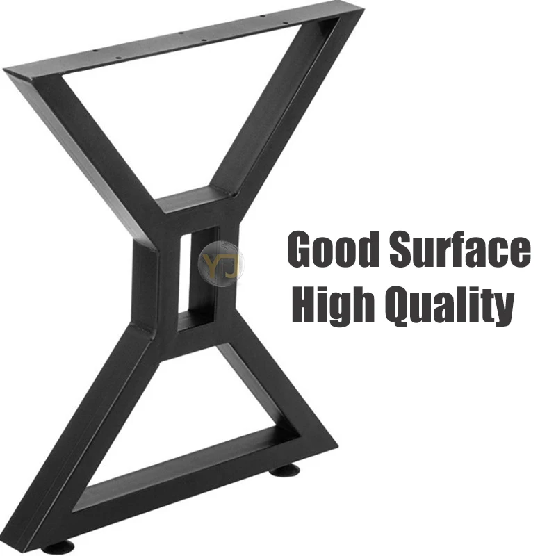 Furniture hardware office table leg  hotel design black iron metal table leg