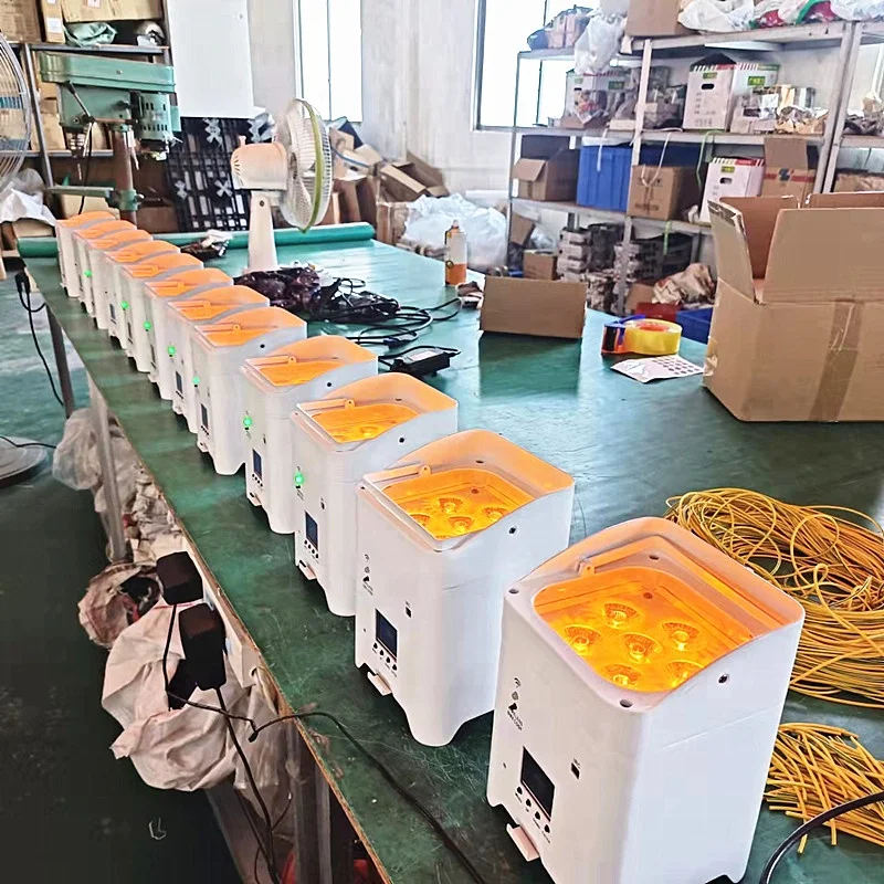 Hot sale Wedding Uplight 6x18w RGBWA+UV 6 in 1 led par light wireless battery & Remote Control par light led dmx bar club event