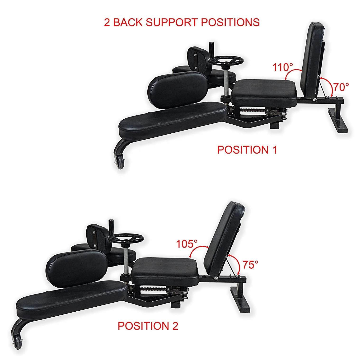 Doublewin Home Gym Fitness Leg Stretch Machines with Adjustable Wheel and Gear System