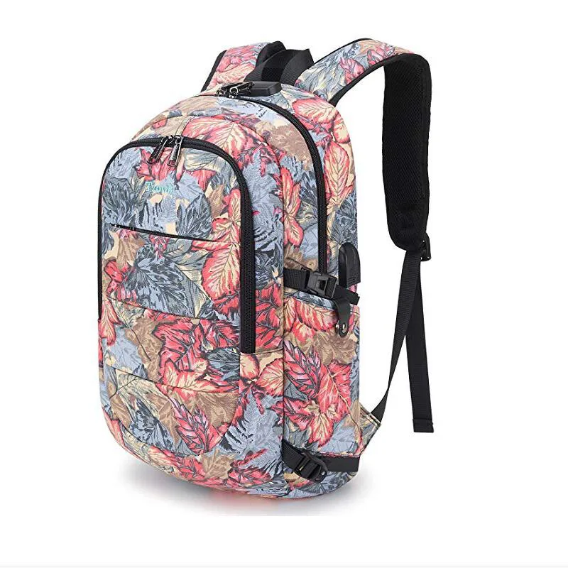 Travel Laptop Backpack Water Resistant Anti-Theft Bag with USB Charging Port and Lock 14/15.6 Inch Computer Business Backpack