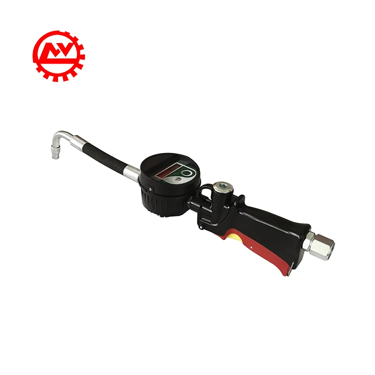 Professional High Accuracy Pneumatic Lubricants Electronic Gun Digital Flow Meter Oil Gun