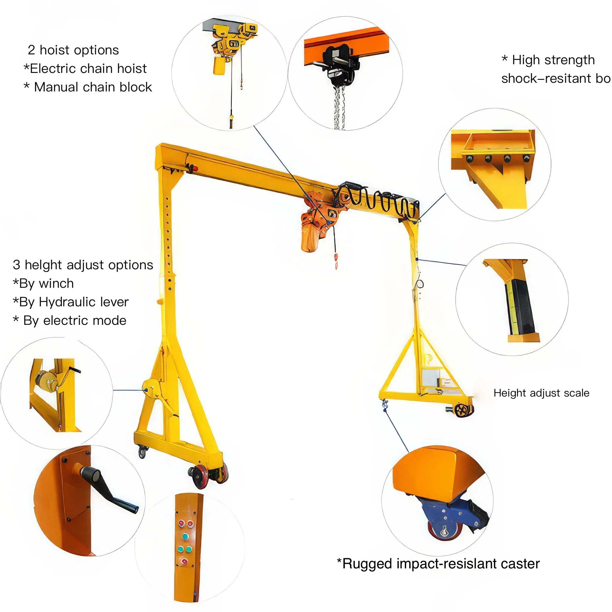 1 ton 2 ton 5 ton 10 ton mobile portal a frame portable crane gantry girder system electric gantry cranes cost