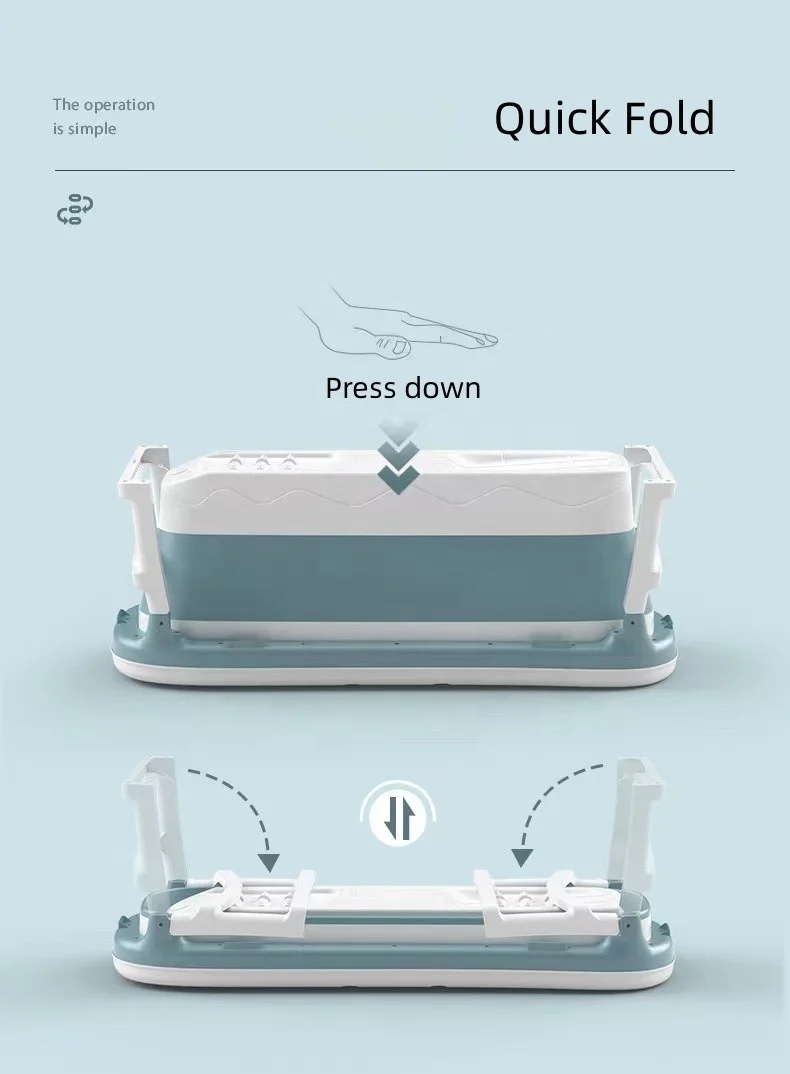 Massage Bathtub Environmental Protection Large Bathtub PP TPE Plastic Adult Household Folding for Babies Tubs Customized Printed