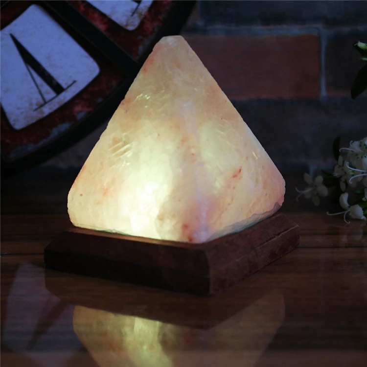 
Pyramid Crystal Rock Wellness Decrease Stress USB Charging Himalayan Salt Lamp 