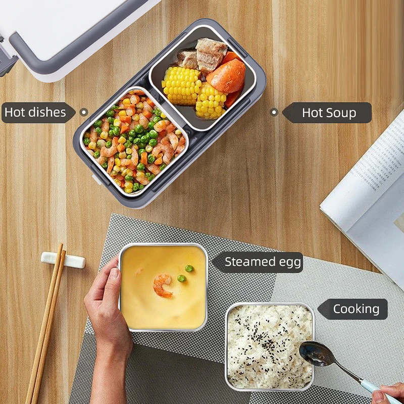 The Large Capacity of 4 l Is Suitable for the Home Office in One Portable Food Insulated Tiffin Box Heater