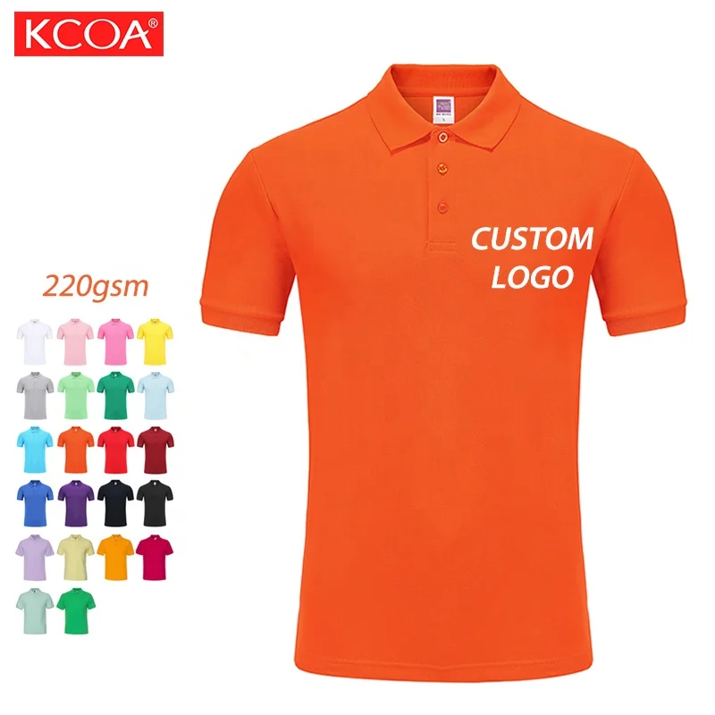 Personalized Simple Comfortable Blank Printing Logo Black Slim Fit Men Polo T Shirt