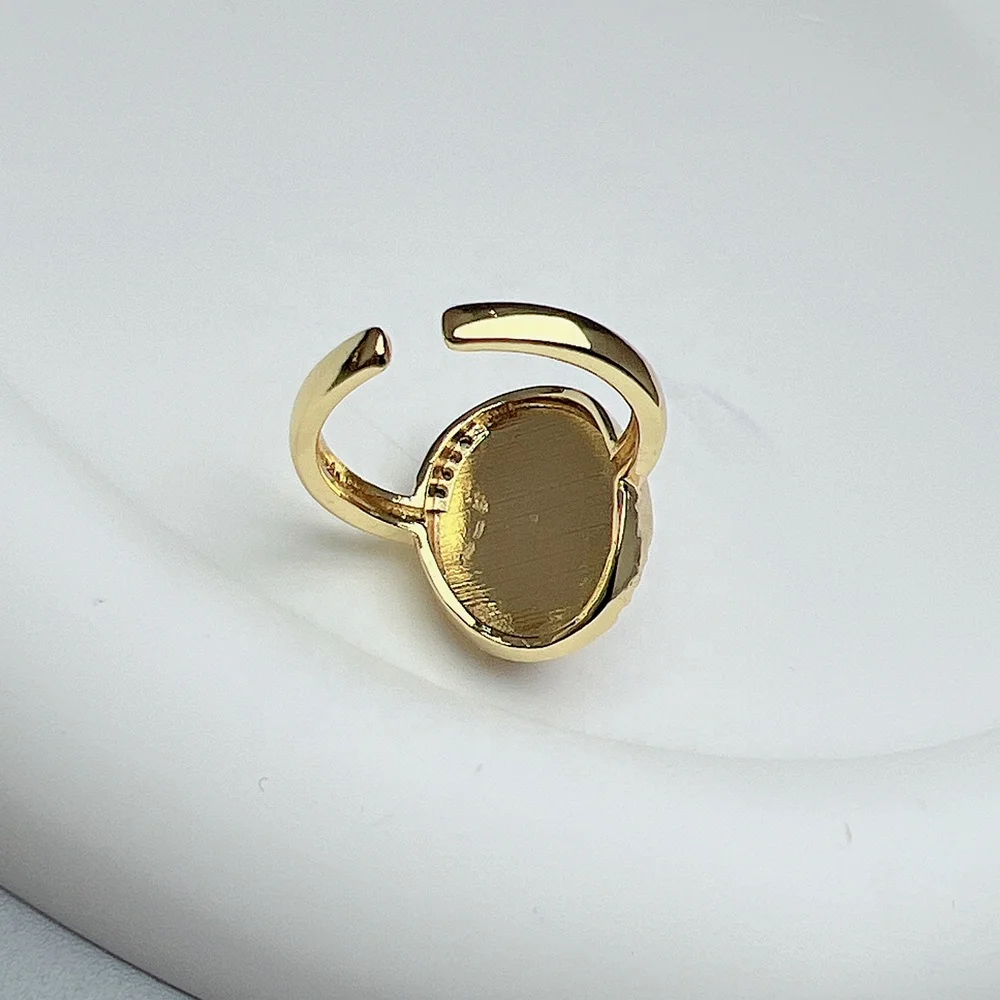 Wholesale Religious Figures Rings For Women Metal Zircon Resin Adjustable Open Ring