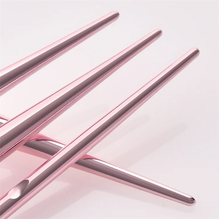 10pcs Glitter Pink Makeup Cosmetic Powder Foundation Makeup Brush Set With Case