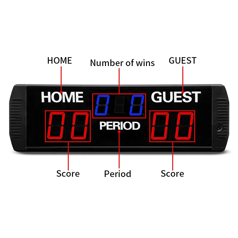 Electronic Football Scoreboard Tabletop Basketball Digital Scoreboard for Tennis Volleyball Baseball Score Record Keeper Board