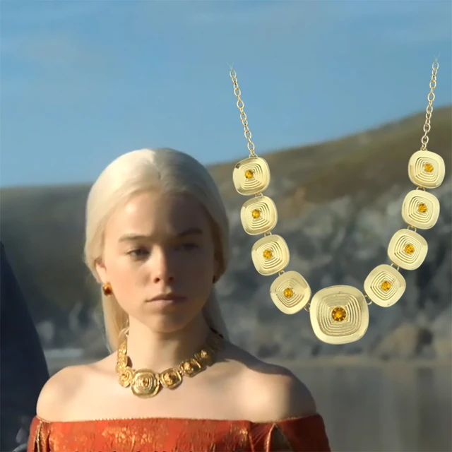 Fashion Rhaenyra Targaryen Necklace Classic American Drama Movie Alicent Hightower Jewelry Christmas gifts