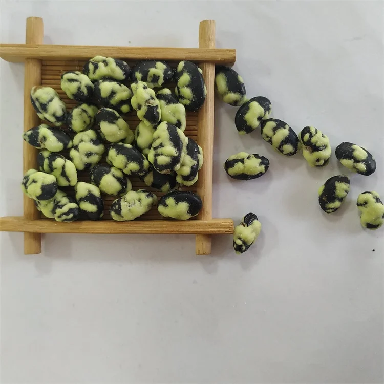 
Hot sale healthy snacks wasabi flavor coated black beans 