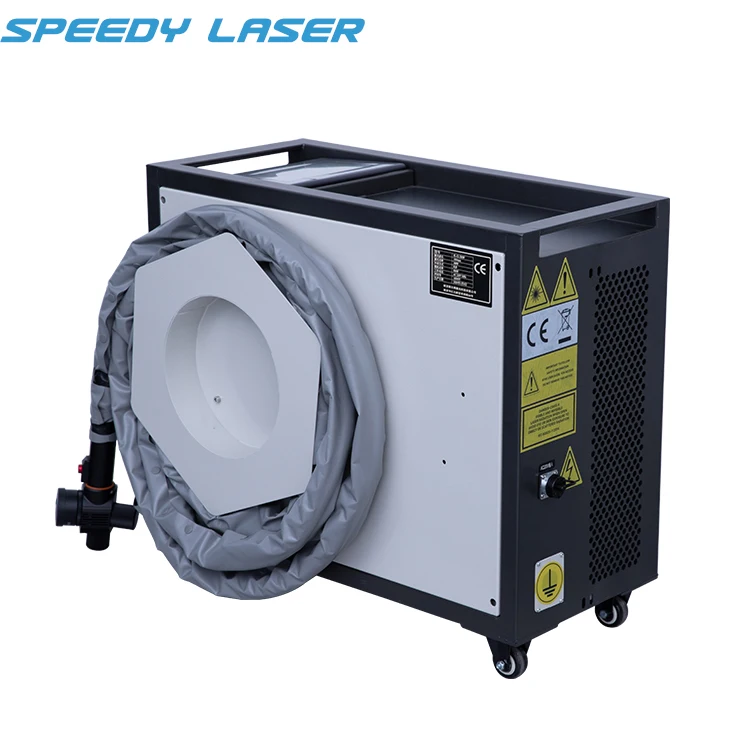 Small size 100W handheld portable fiber laser cleaner rust laser cleaning machine for metal pipe stainless steel oxide cleaning