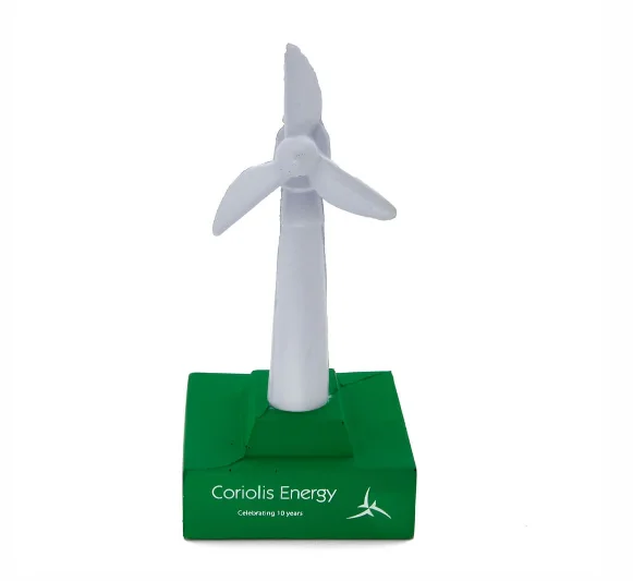 Promotional Custom Pu Relieving Foam Anti Stress Realistic Wind Windmill Turbine Reliever Male with Logo Printed Toy Ball