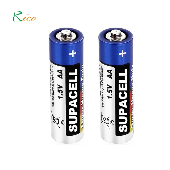 Hot sales factory produce heavy duty zinc carbon shrink package aa R6 UM3 aaa R03 UM4  batteries for Remote Control