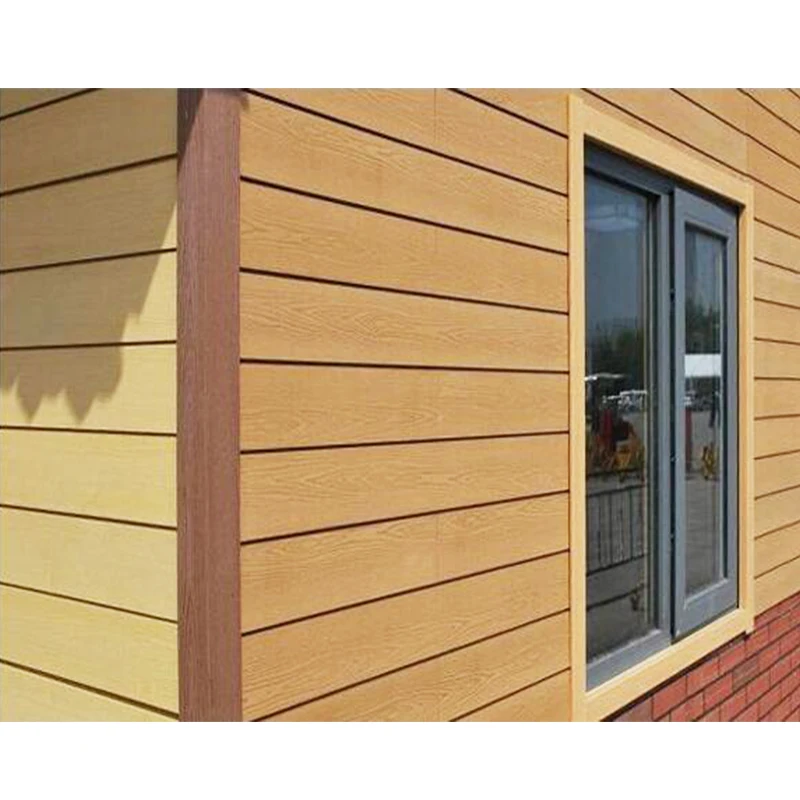 Outdoor wood plastic composite prefab houses partition feature cover outside wall panels board decorative wpc cladding panel
