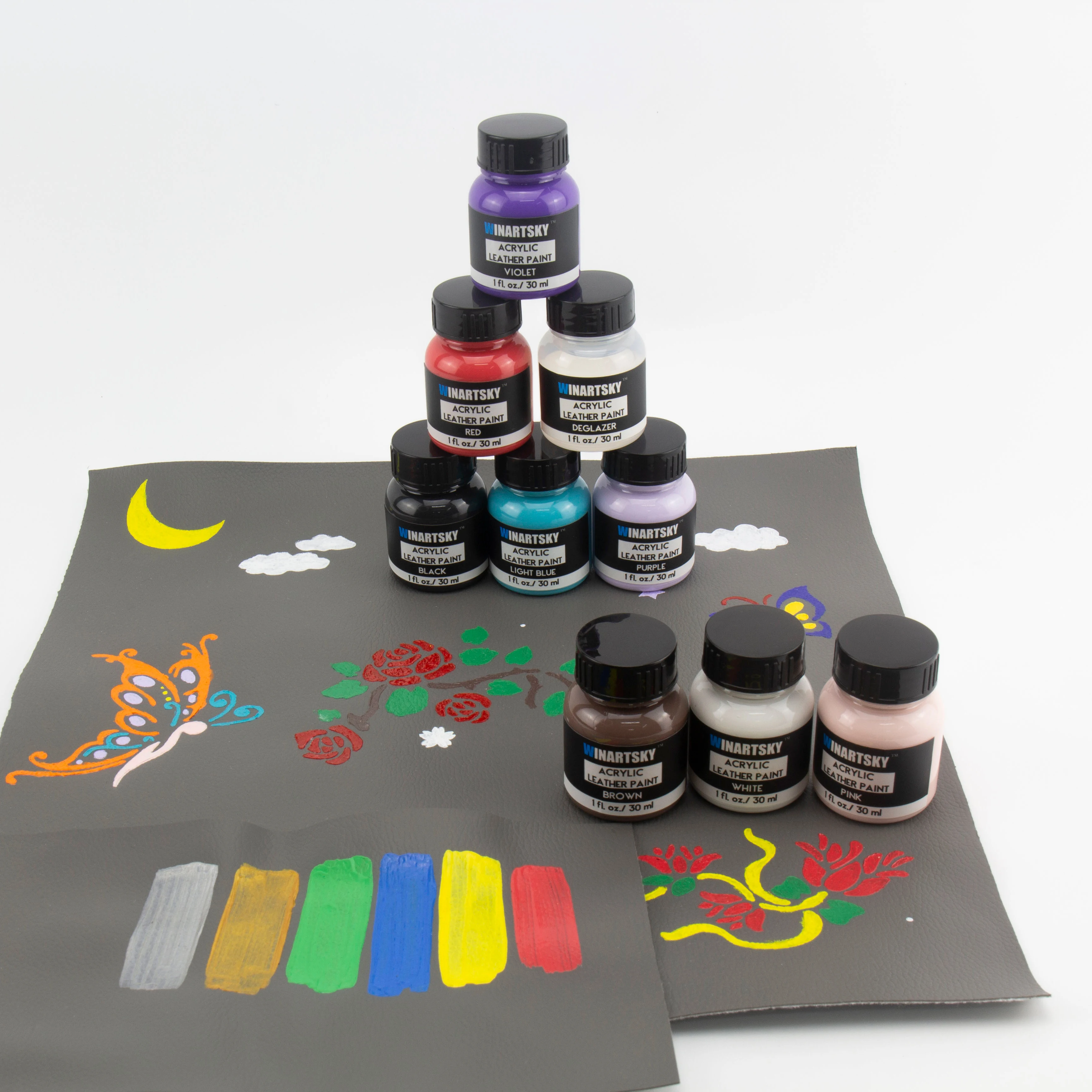 12 colors Leather Accessories Premium Shoe Paint Kit for Sneakers Bags Long-Lasting Sneaker Paint Kit