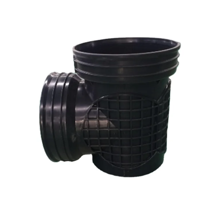 Rotational Molding Plastic Pvc Drainage Black Inspection Well With Round Manhole