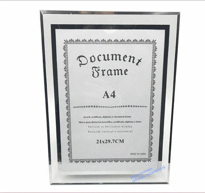 Оптовая продажа, Безрамная подвесная фоторамка из стекла FSC MDF размером 4x6 для свадебной любви