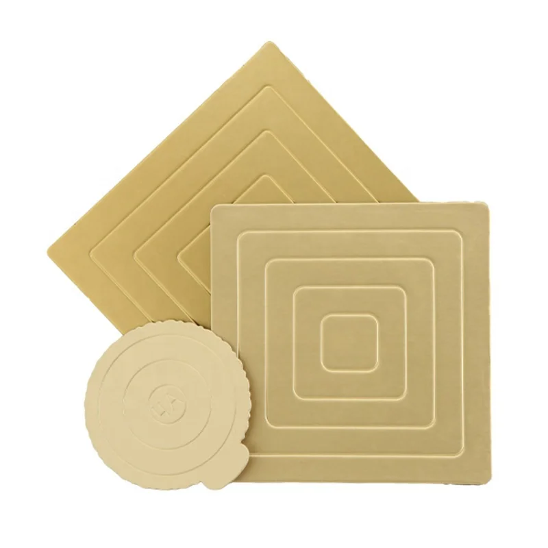 6 inch round gold mini cake base boards scallop edge
