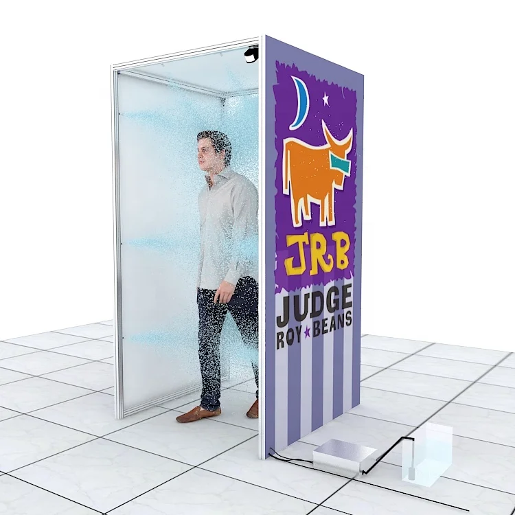 Портативный алюминиевый туннель для дезинфекции тела с распылителем и логотипом, дезинфекция с УФ-светом