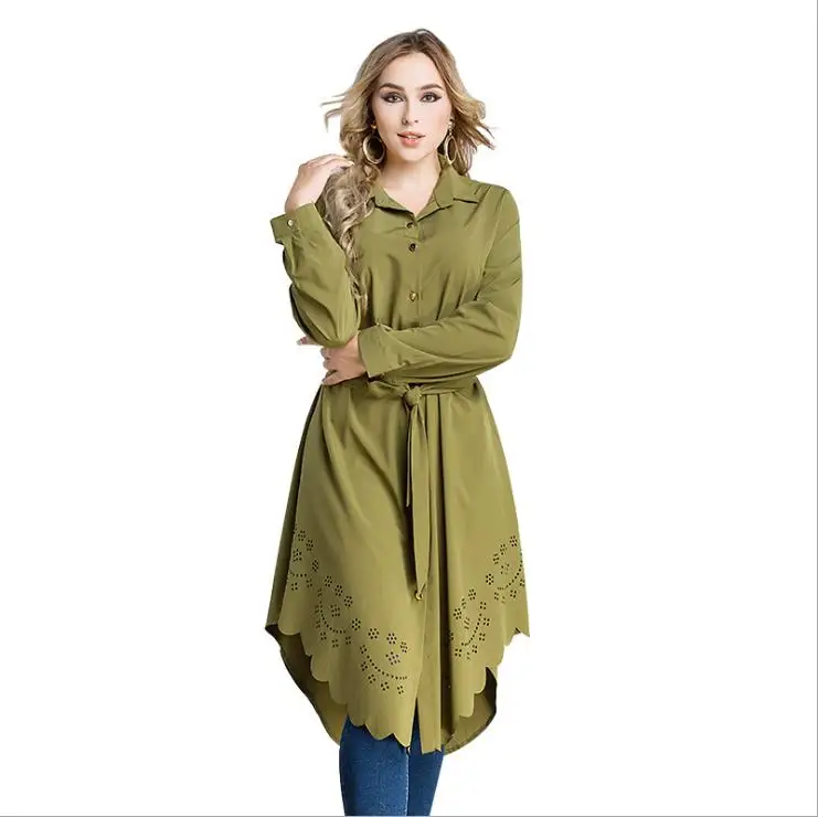 MXCHAN Fashion Hollowed out long shirts muslim women 2020