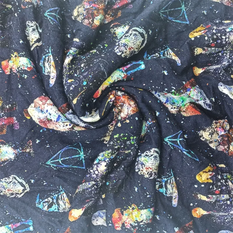 Digital Printing Textile Fabrics Wholesale No Moq Design Your Pattern Bamboo Jersey Fiber Fabric