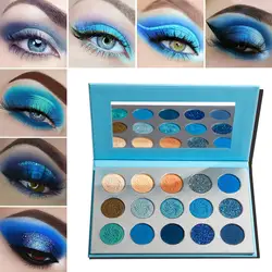 Private Label AFFLAN Highly Pigmented Waterproof Shimmer Makeup Matte Eyes Blue Green Pink Purple Eyeshadow Palette
