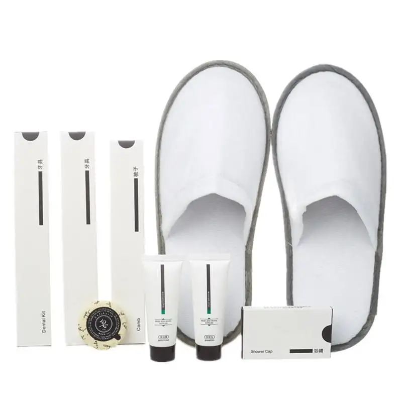 Custom Logo Luxury 5 Star Hotel Products Room Accessories Eco Friendly Full Set Hotel Supplies Hotel Amenities Set