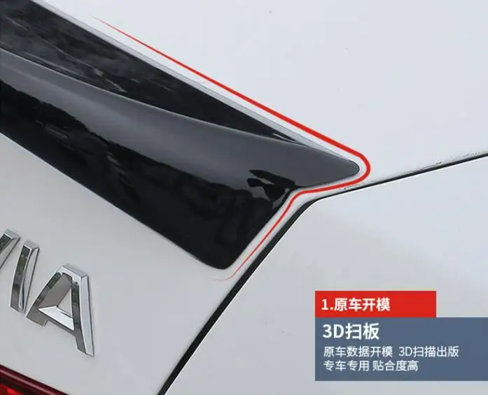 Street cred Rear Spoiler For Skoda Octavia 2015-2018 With LED Light Carbon Fiber Car Rear Boot Splitter Tuning Accessories Wings