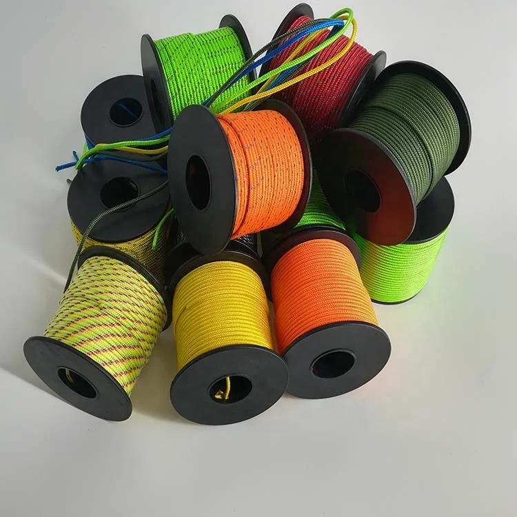 3mm wholesale 3 strand nylon spool 400LBS  braided lightweight parachute rope paracord micro cord