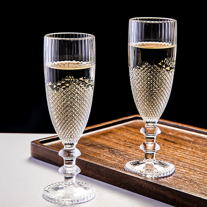 Glass High Footed Glass High-Value Foreign Wine Juice Drinks Champagne Slightly Tipsy Sparkling Cocktail Glass