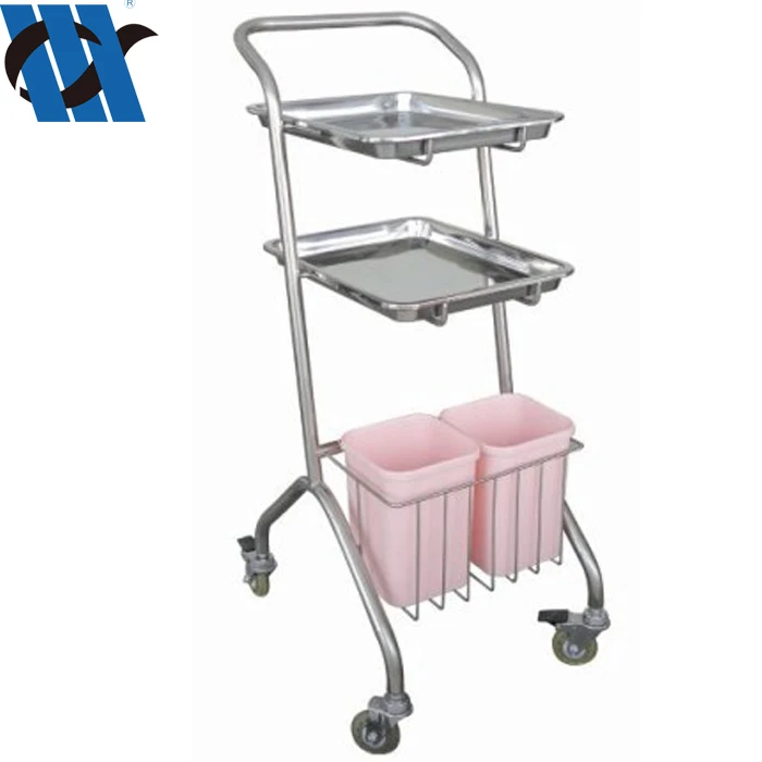 BDT205 hospital crash cart with drawers medical trolley stainless steel medical trolley