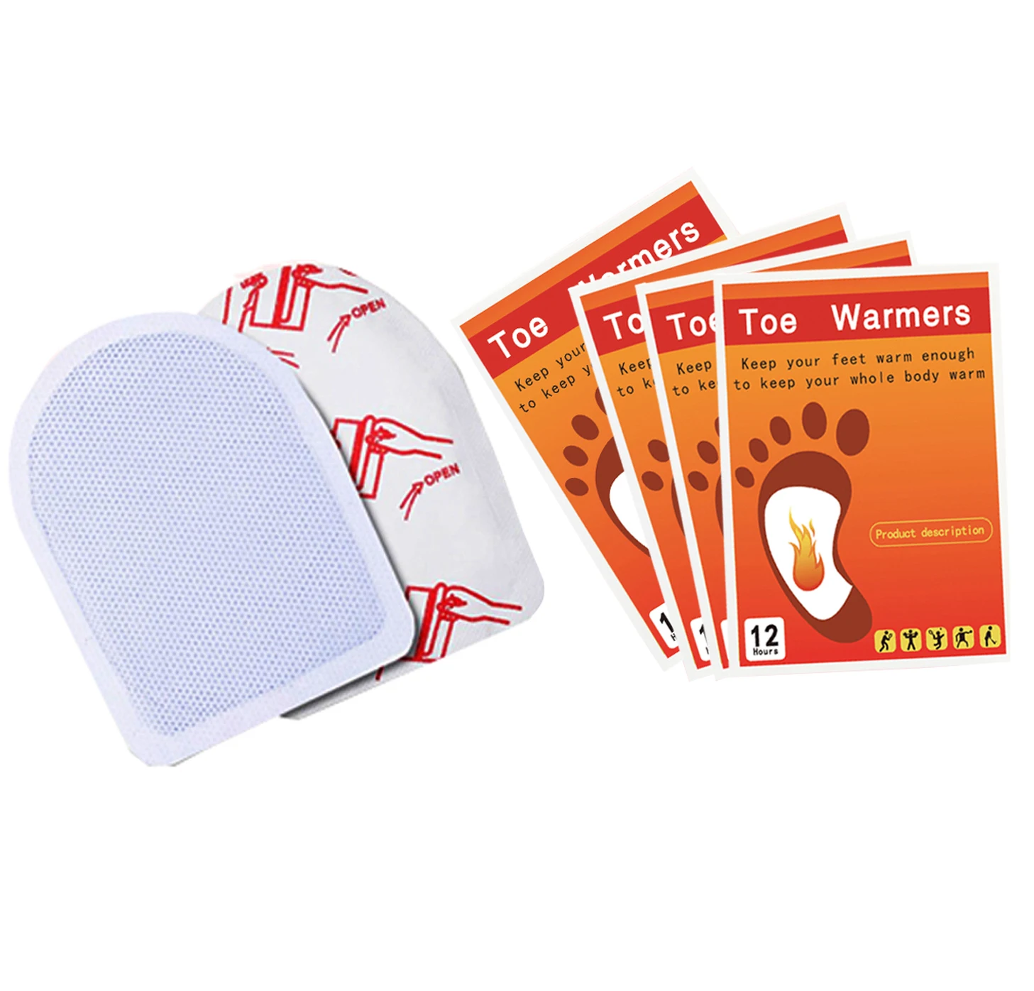 Disposable foot warm shoes pads heat packs air activated insole toe warmer pack iron warming self-heating insoles for feet