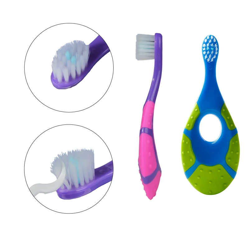 High quality and effective cleaning bacteria to remove odor, soft bristle silicone set toothbrush for kids in stock