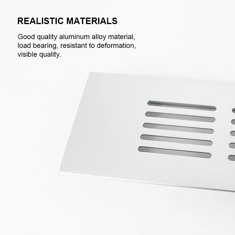 Silver Air Vent Grill Ventilation Cover with Inset Grid (Fly Screen) 4 Size (60*150mm/ 50*200mm/ 50*225mm/80*300mm )