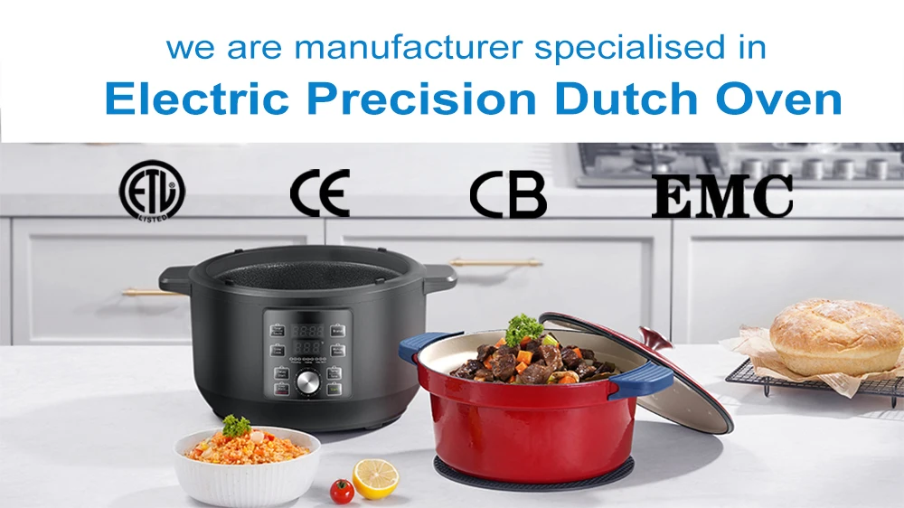 Multifunctional Slow Cooker Dutch Oven 6L