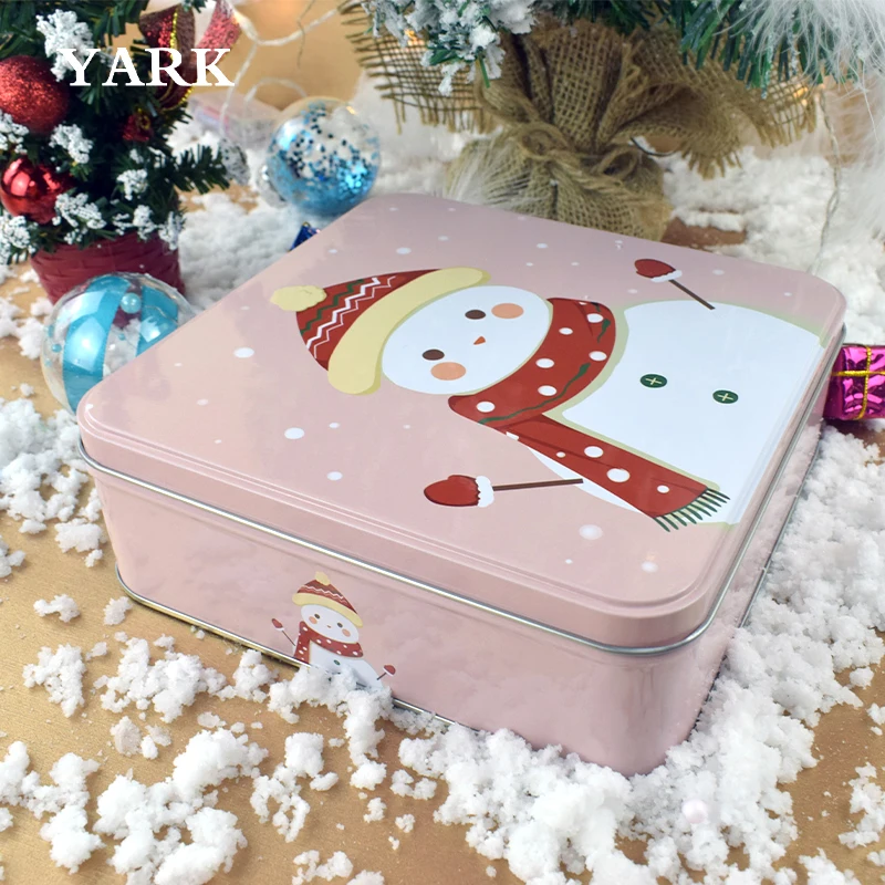 Metal Chocolate Box Cookie Cans Square Tin Box Biscuit