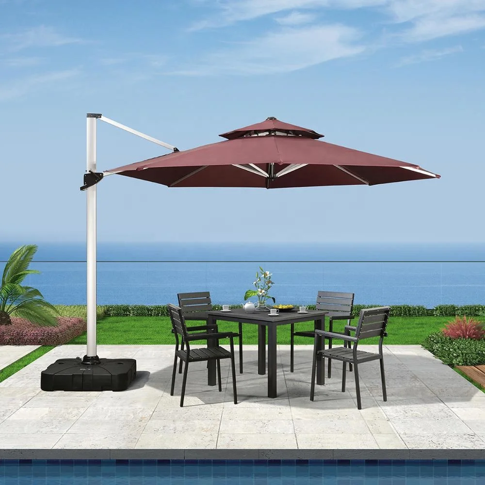 2019 New Model aluminum Material Luxury Outdoor Umbrella Patio Umbrella