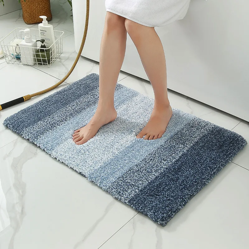 High Quality Machine Wash Dry Plush Shaggy Bath Mats with TPR Backing for Bathroom Tub and Shower Bath Mat