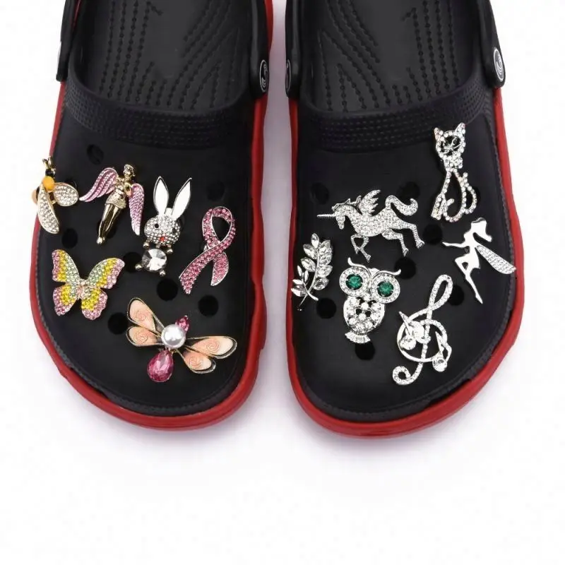 Christmas 2024 New Trend Women DIY Designer Crystal Metal Accessories Custom Luxury Decoration Clogs Shoes Charm