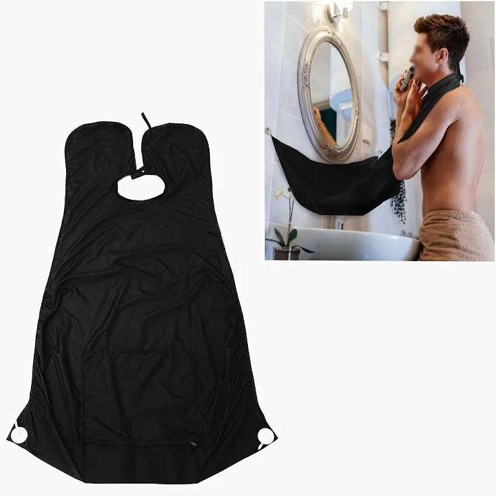 120x80cm Bathroom Apron Male Beard Apron Hair Shaving Apron for Man Waterproof Floral Cloth Household Cleaning Protector