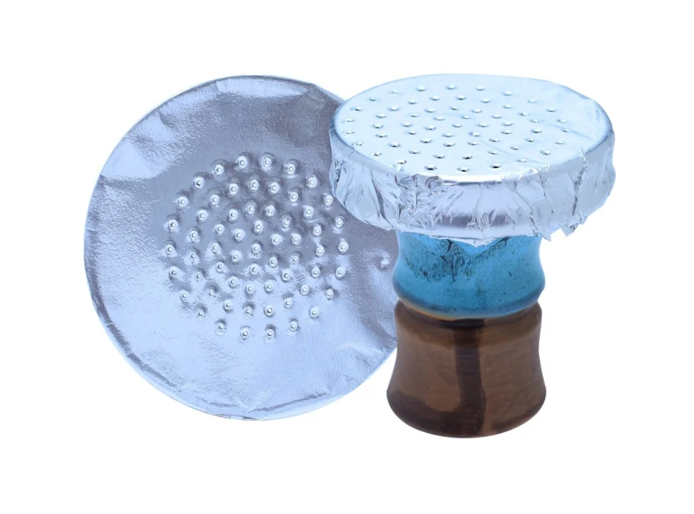 Factory Wholesale 15cm*25m*30mic Aluminium Shisha Foil Paper Roll Perforated Hookah with Aluminum Foil Roll Food Use Hot Sale