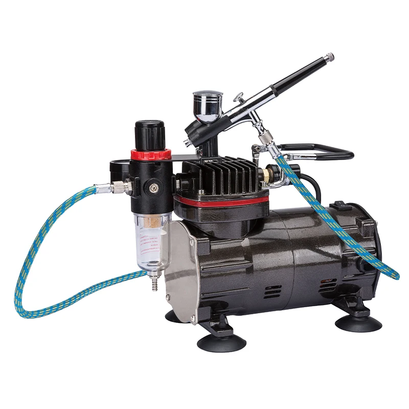Royalmax TC-802K 1/6HP Oil-free Piston Airbrush Compressor Kit