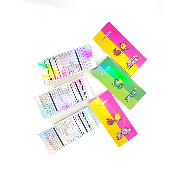 Fancy custom holographic chocolate box chocolate bar packaging chocol bar box