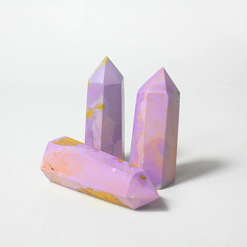 High Quality Natural Gemstone Reiki Phosphosiderite Healing Crystal Point For Home Decoration