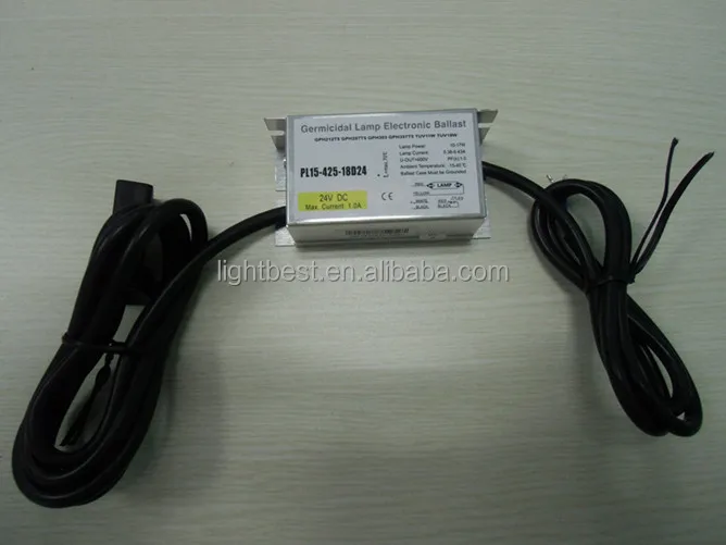 PL15-425-18D24 ultraviolet light electronic ballast factory price DC 12V 24V electronic uv ballast uv germicidal ballast 14W 18W