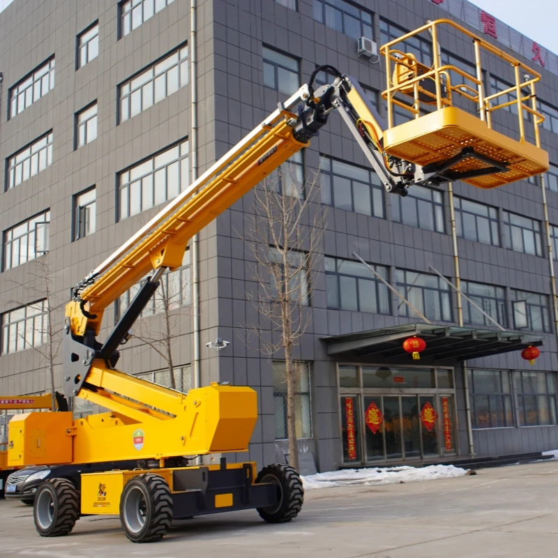 12-25M Boom Lift Hydraulic Diesel-Electric Articulated Self-Propelled Aerial Work Platform Meets Ce Iso Standards