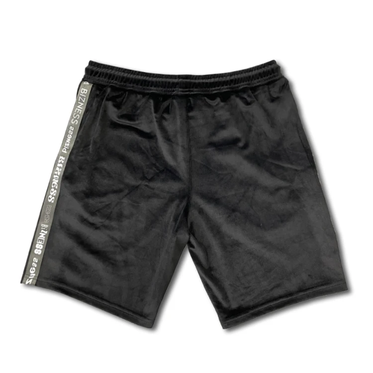 Custom Embroidery Logo Design Shorts Velour Suede Men Tracksuit