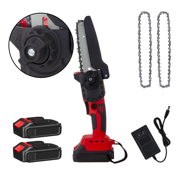 GOMAN 21V best cordless chainsaw for tree cutting household garden tool electric mini chain saw
