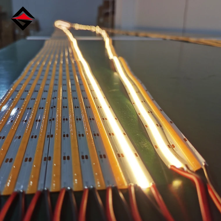 Hot sale 24v not drop cob strip 10w 384led 10mm no pressure drop cob led light strip